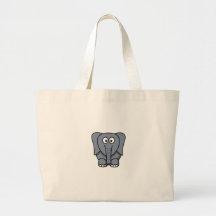 Éléphant mignon Clipart de bande dessinée Sacs En Toile