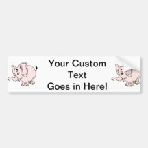 Éléphant rose graphic.png de bébé autocollants pour voiture