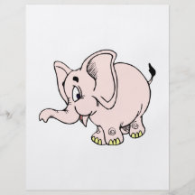 Éléphant rose graphic.png de bébé prospectus personnalisés