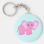 Éléphant rose mignon de bébé porte-clé