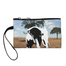 éléphant sur le safari portefeuille