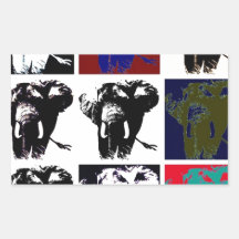 Éléphants d'art de bruit adhésif