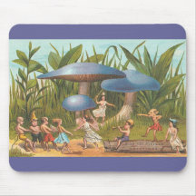 Elf en Feeën in het Land Mousepad van de Paddestoe Muis Mat