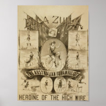 Ellazuila, "héroïne de la corde raide" rétro Theat Posters