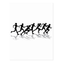 Emballage de coureurs carte postale