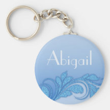 Embellissement bleu de scintillement de Flourish f Porte-clefs