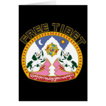 Emblème libre du Thibet Carte De Vœux