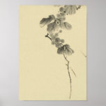 Embranchez-vous avec le feuille et les baies, Japo Posters