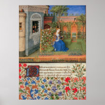 Emilia dans l'illumination médiévale de Rosegarden Affiche