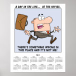 Employé courant de 2013 calendriers affiche