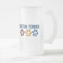 Empreinte de patte 1 de PAPA de BOSTON TERRIER Mug À Café