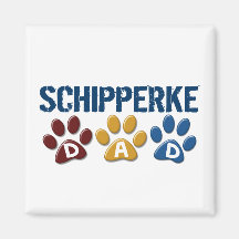 Empreinte de patte 1 de papa de SCHIPPERKE Magnets