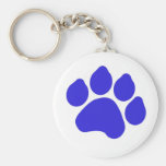Empreinte de patte bleu Keychain Porte-clés