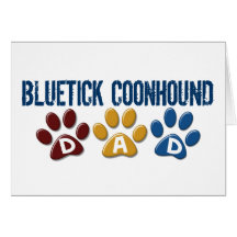 Empreinte de patte de PAPA de COONHOUND de BLUETIC Cartes De Vœux