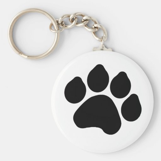 Empreinte de patte Keychain Porte-clé