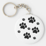 Empreinte de patte multiple Keychain Porte-clé