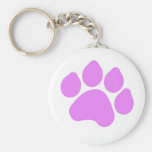 Empreinte de patte rose Keychain Porte-clefs