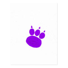 Empreinte de patte se reposant de services d'anima cartes postales