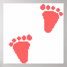empreintes de pas de bébé posters