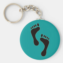 Empreintes de pas Keychain Porte-clef