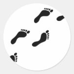 empreintes de pas noires autocollants