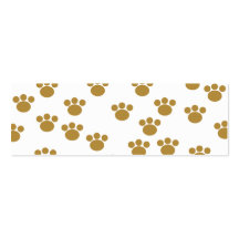 Empreintes de pattes animaux. Brown et modèle blan Cartes De Visite Personnelles