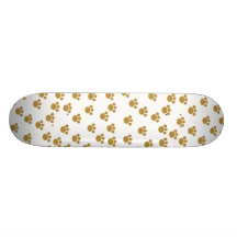 Empreintes de pattes animaux. Brown et modèle blan Plateaux De Skateboards