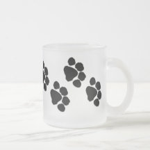 Empreintes de pattes animaux tasse
