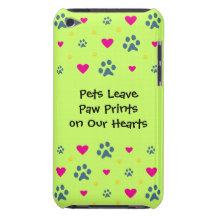 Empreintes de pattes de congé d'animaux familiers  coques iPod touch 