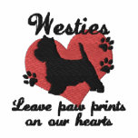 Empreintes de pattes de congé de Westies