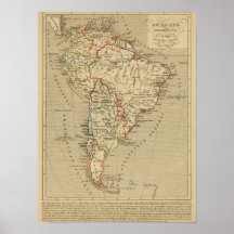 En 1840 d'Amerique Meridionale Posters