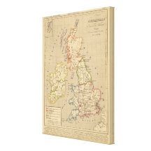 En 900 d'Angleterre, d'Ecosse et d'Irlande Toile Tendue