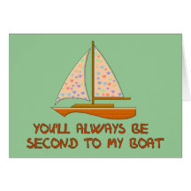 En second lieu à mon bateau cartes de vœux
