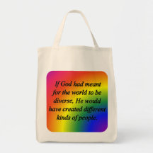 Encouragez la diversité (carrée) sacs de toile