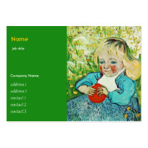 Enfant avec l'orange, 1890. Vincent van Gogh Cartes De Visite Personnelles