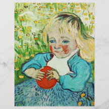 Enfant avec l'orange, 1890. Vincent van Gogh. Prospectus Avec Motif