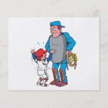 enfant de base-ball discutant avec l'arbitre prospectus customisé