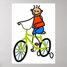 Enfant de bicyclette affiches