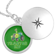 Enfant de tracteur, vert pendentifs