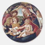 Enfant et cinq anges Tondo de Mary et du Christ Autocollants