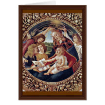 Enfant et cinq anges Tondo de Mary et du Christ Cartes