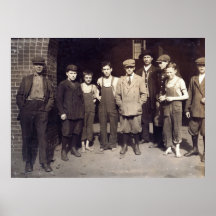 Enfant Laborers, 1911 de Lowell le Massachusetts Affiche