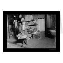 Enfant vendant le céleri à Washington, dc 1912 Carte