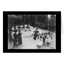 Enfants dansant sur le toit du Waldorf NYC 1919 Cartes De Vœux