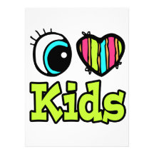 Enfants intelligents d'amour du coeur I d'oeil Invitation Personnalisée