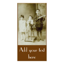 Enfants vintages cartes de vœux avec photo