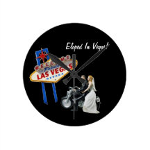 Enfui pour se marier à Vegas ! Horloge murale