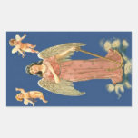 Engel met Gouden Anker Rechthoekvormige Sticker