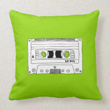 Enregistreur à cassettes de vert de chaux rétro coussin