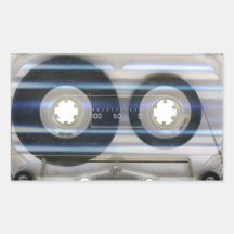Enregistreur à cassettes stickers en rectangle